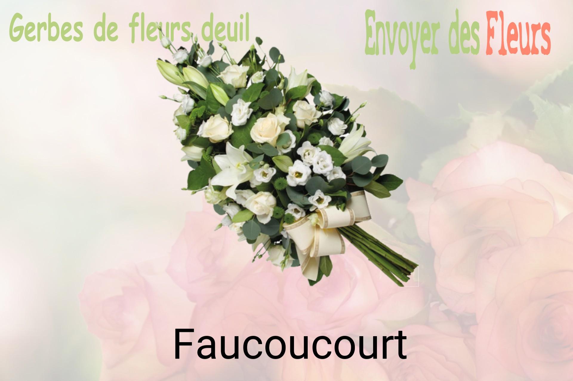 Gerbe de fleurs de deuil livrée à Faucoucourt